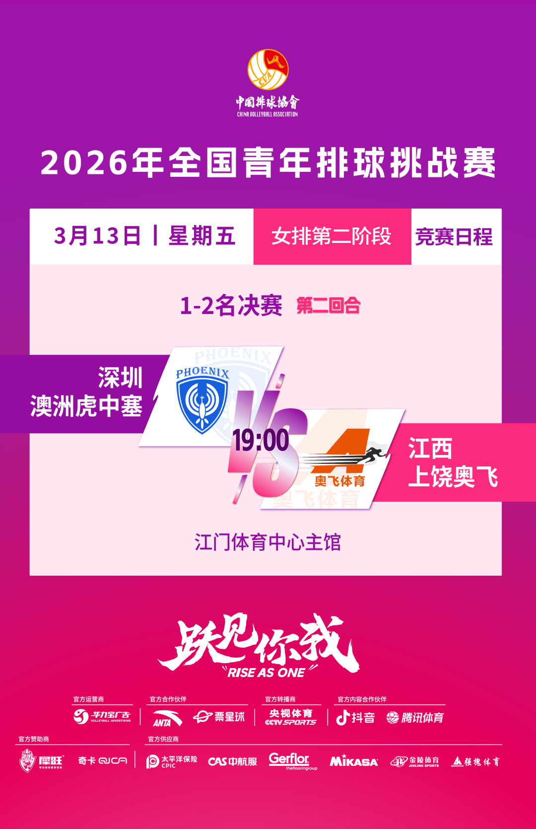 比赛战报丨2026年全国青年排球挑战赛第二阶段第八比赛日战报来啦！
